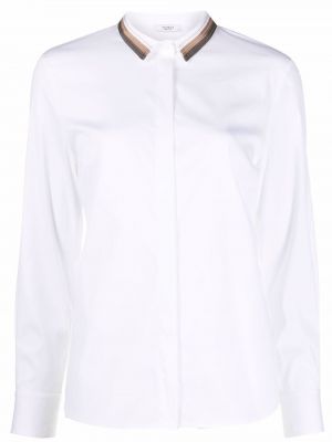 Camisa ajustada con botones Peserico blanco