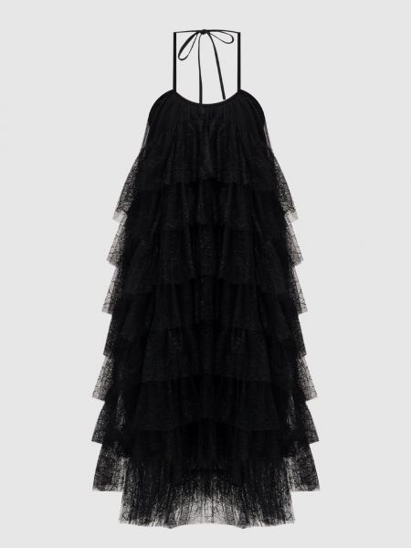 Мереживна коктейльна сукня Uma Wang чорна