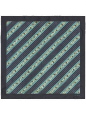 Csíkos selyem nyakkendő nyomtatás Etro kék
