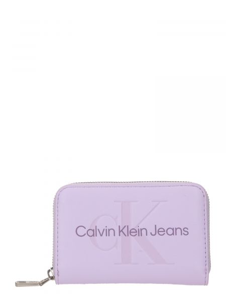 Novčanik s patentnim zatvaračem Calvin Klein Jeans ljubičasta
