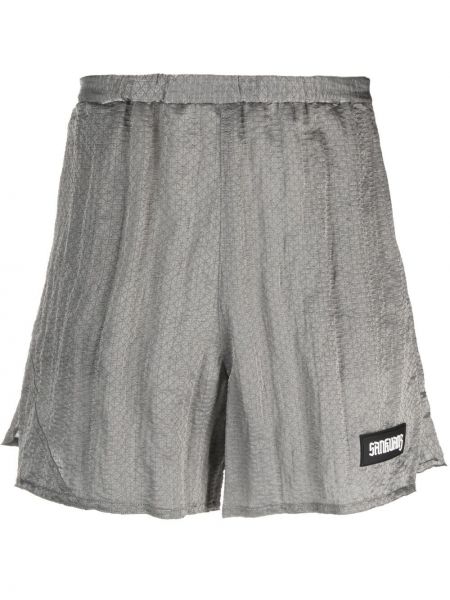 Pantalones cortos deportivos con estampado geométrico Sankuanz gris