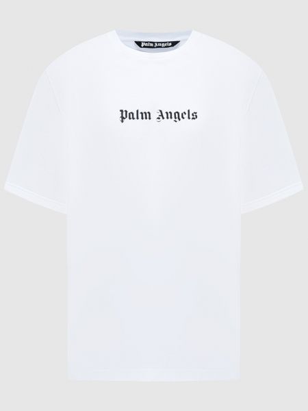 Белая футболка с принтом Palm Angels