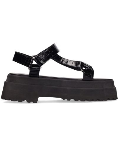 Kožené sandále Junya Watanabe čierna