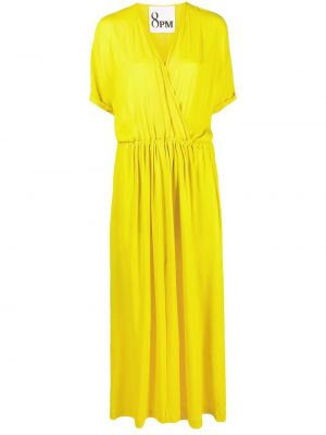 Платье макси с V-образным вырезом длинное 8pm, желтое