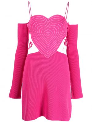 Šaty se srdcovým vzorem Mach & Mach růžové