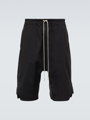 Shorts en coton Rick Owens noir