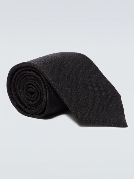 Jedwabny krawat Tom Ford czarny