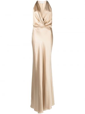 Φόρεμα ντραπέ Michelle Mason χρυσό