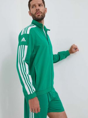 Mikina s aplikacemi Adidas Performance zelená