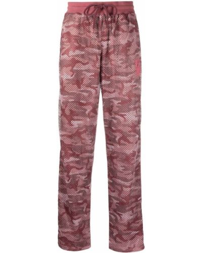 Pantaloni de jogging cu imagine plasă cu model camuflaj Diesel roz