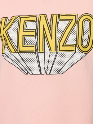 Bluza bawełniana oversize Kenzo Paris różowa