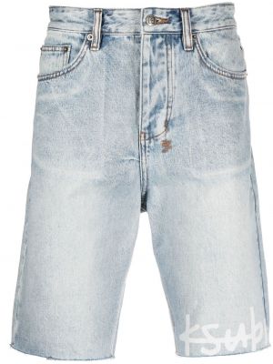 Trykt jeans-shorts Ksubi blå