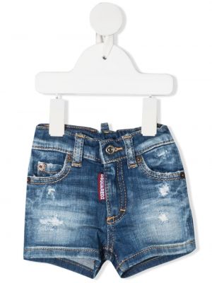 Nødlidende jeans-shorts for jenter Dsquared2 Kids blå