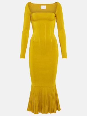 Sukienka midi Galvan żółta