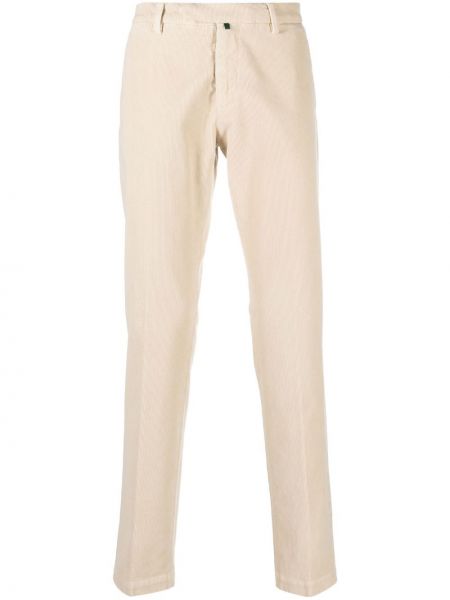 Pantaloni chino di velluto a coste in velluto Borrelli beige