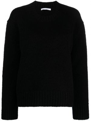 Пуловер от мерино вълна на райета Helmut Lang черно