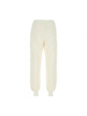 Pantalones de chándal de algodón Alexander Mcqueen blanco