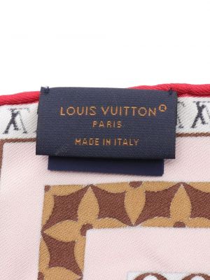 Hedvábný šál Louis Vuitton hnědý