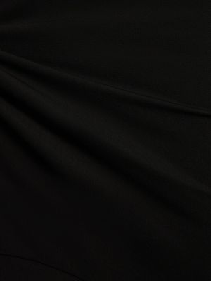 Sukienka midi z wiskozy z dżerseju tiulowa Alexandre Vauthier czarna