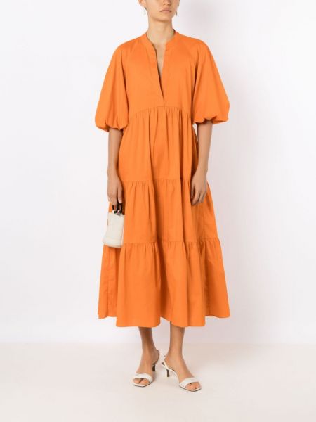 Midi šaty Adriana Degreas oranžové
