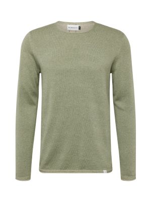 Меланжов пуловер Nowadays зелено