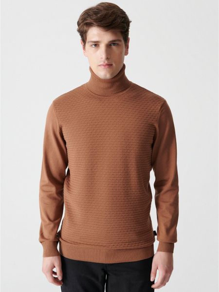 Žakarda džemperis ar augstu apkakli Avva