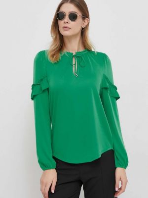 Однотонна блуза Lauren Ralph Lauren зелена