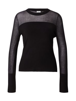 Caurspīdīgs džemperis S.oliver Black Label melns