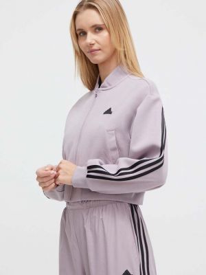 Bluză cu dungi cu croială lejeră Adidas violet