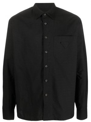 Camicia in tessuto jacquard Prada nero