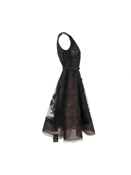 Sukienka bawełniana Oscar De La Renta Pre-owned czarna