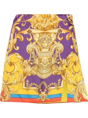 Sukně s potiskem Versace žluté
