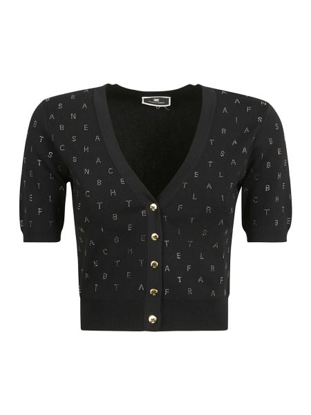 Eleganter sweatshirt Elisabetta Franchi schwarz