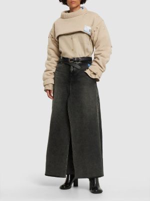 Pantaloni din bumbac Mihara Yasuhiro negru