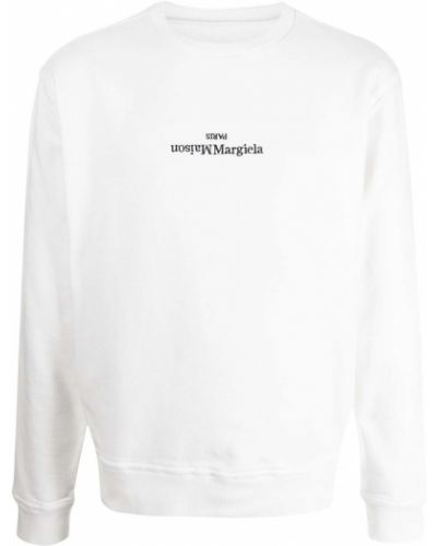 Sweatshirt mit stickerei Maison Margiela weiß