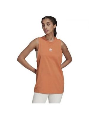Tričko s krátkými rukávy relaxed fit Adidas oranžové