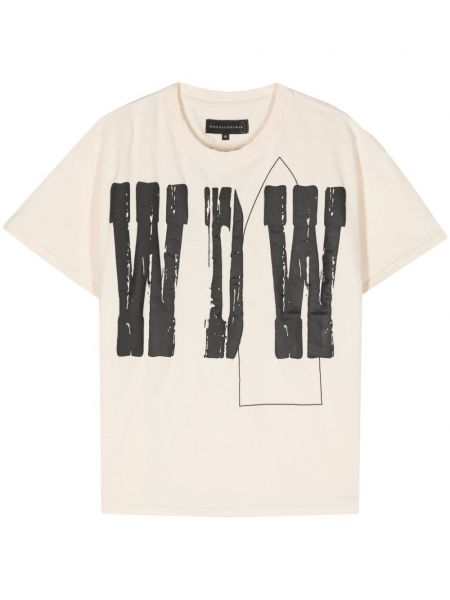 T-shirt en coton Who Decides War blanc
