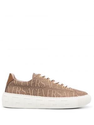 Sneakerși din jacard Versace