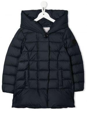 Pitkä takki tytöille Woolrich Kids sininen