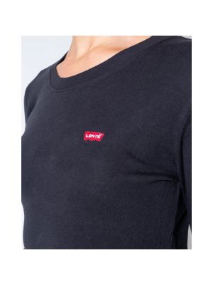 Camiseta de manga larga de cuello redondo Levi's negro
