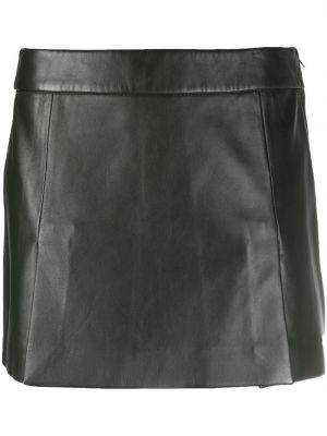 Kožená sukňa Federica Tosi čierna