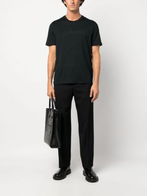 Bavlněné tričko Brioni černé