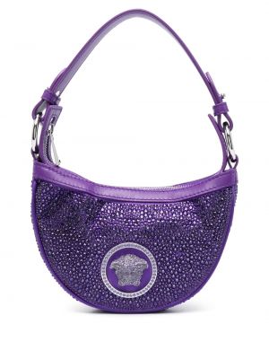 Borsa a spalla Versace viola