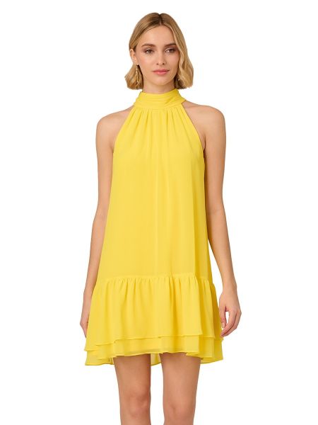 Mini vestido Adrianna Papell amarillo