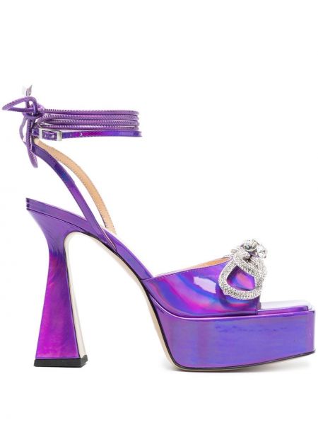 Sandales avec noeuds à plateforme Mach & Mach violet
