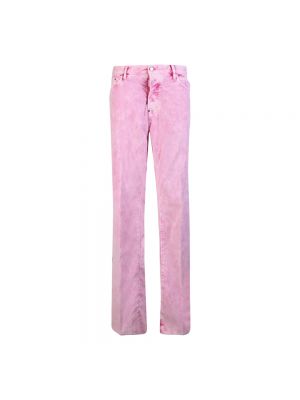 Cord straight jeans Dsquared2 pink