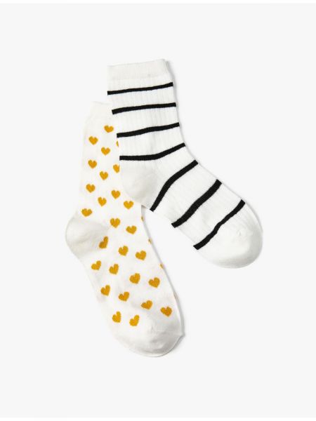 Ριγέ κάλτσες με μοτίβο καρδιά Koton