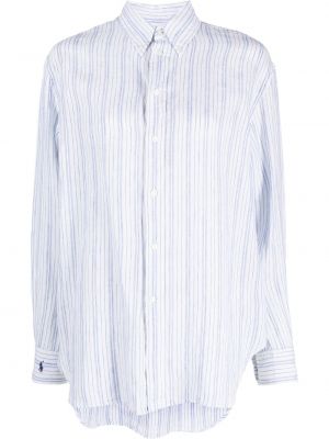 Bavlněná košile s výstřihem do v s výšivkou Polo Ralph Lauren