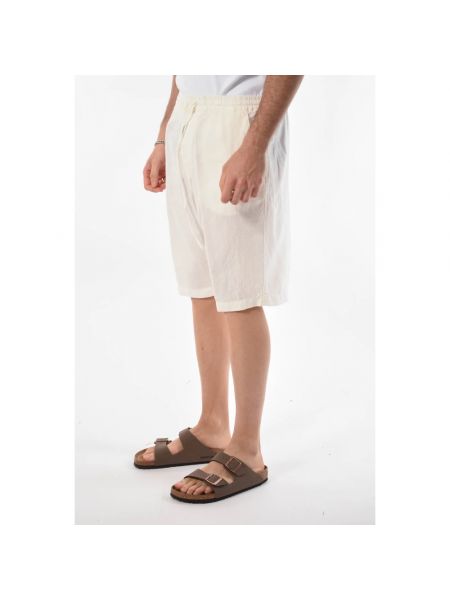 Pantalones cortos de lino casual 120% Lino beige