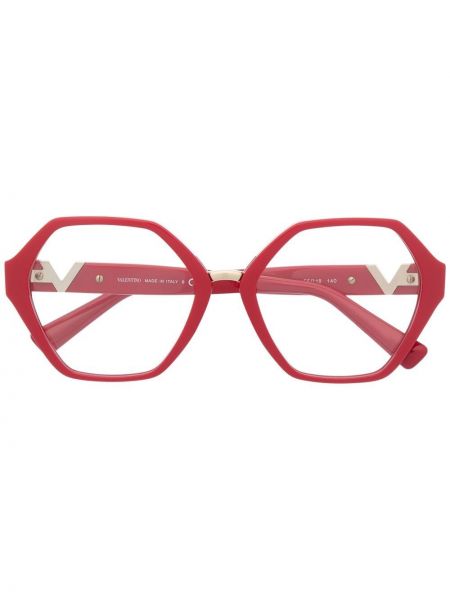 Gafas con estampado geométrico Valentino Eyewear rojo